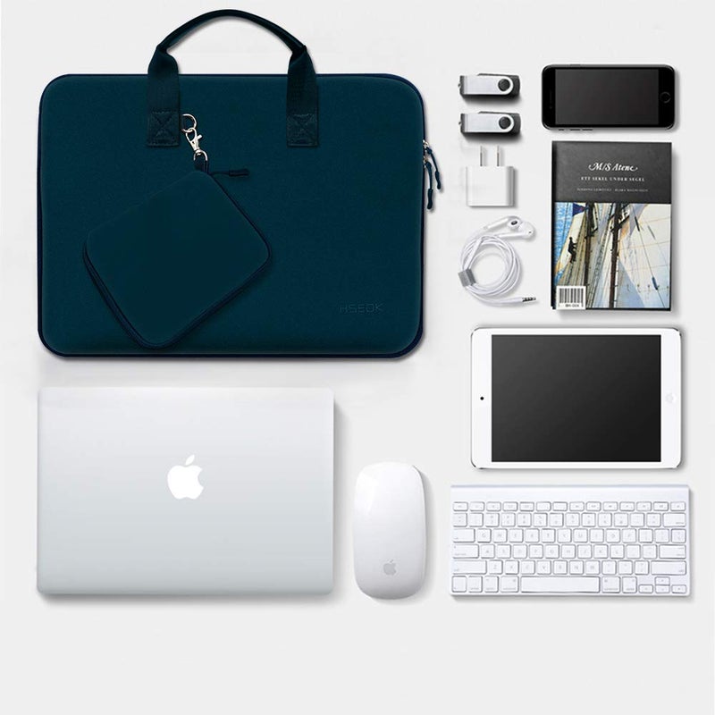 Hseok Laptop Sleeve 13.3-14 inch Case with Small Pouch, Neoprene Computer Bag Compatible with MacBook Pro 14" M4/M3/M2/M1 2025-2021, Mac Air/Pro 13.3" and Most 13-14 inch Notebooks,D02B01 - Image 5
